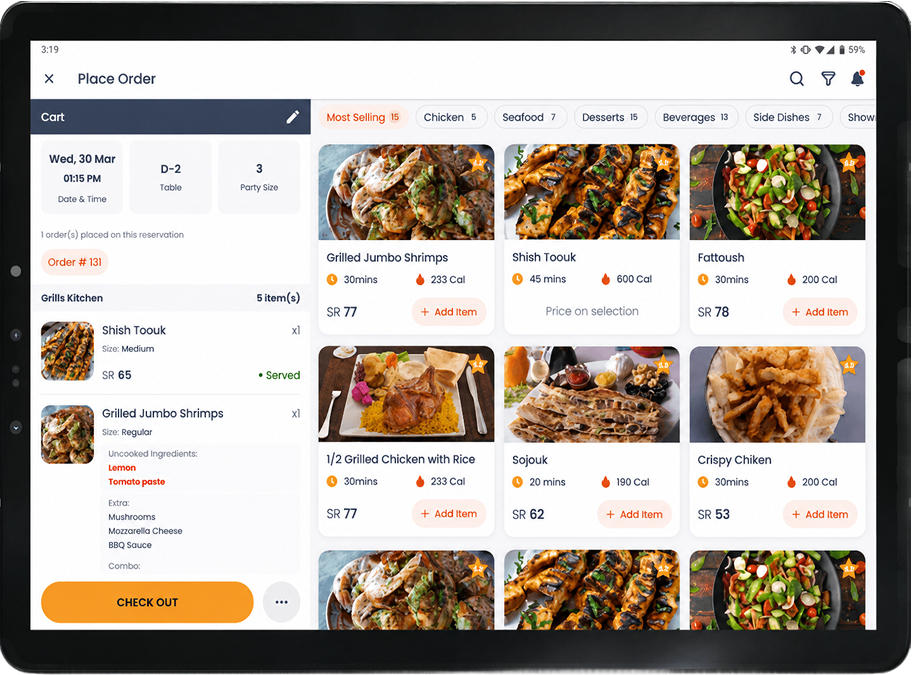 BonTech POS running on a tablet