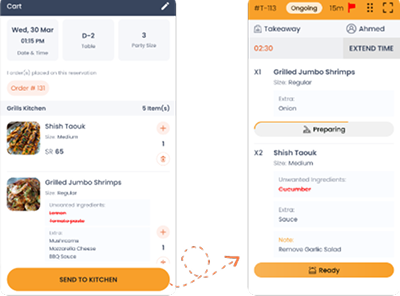 Live order tracking
