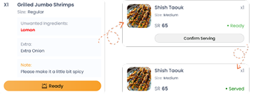 Live order tracking