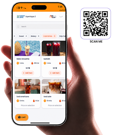 QR ordering for restaurants, cafés, and lounges